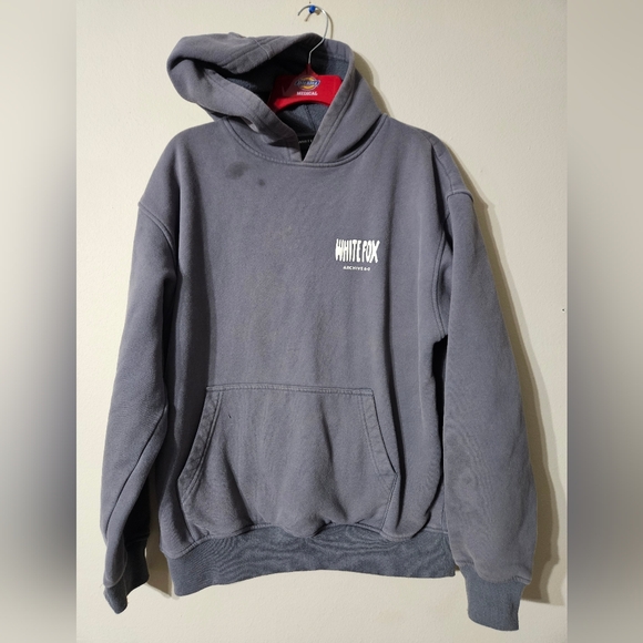White Fox Archive 6-0 Gray Hoodie Small Medium - Picture 2 of 7